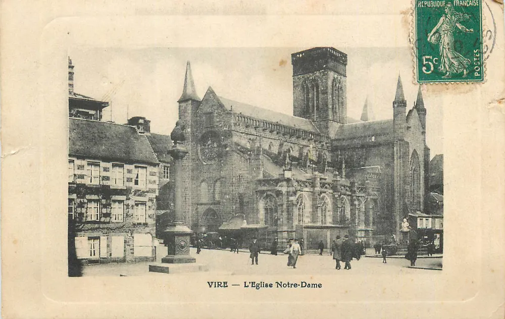 Vire — L'Église Notre-Dame — éditeur non visible, n° de série non lisible - Frente