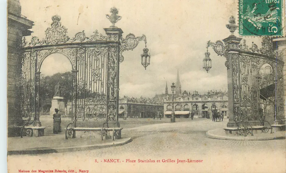 NANCY - Place Stanislas und Grilles Jean-Lamour — Maison des Magasins Réunis, Verlag, Nancy - Vorderseite