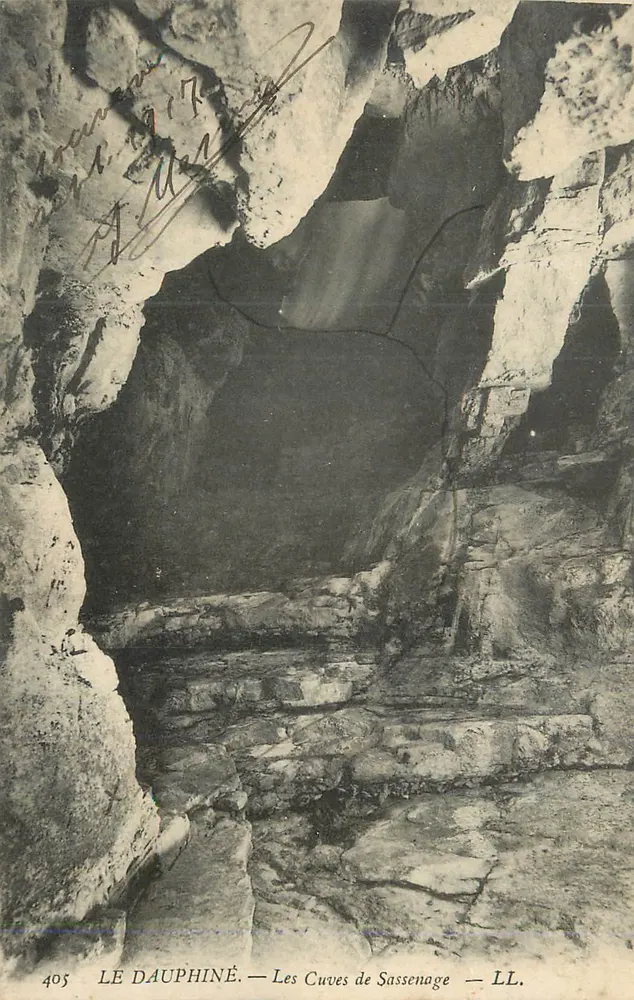 As Cavernas de Sassenage — LE DAUPHINÉ — LL. — n° 405 - Frente