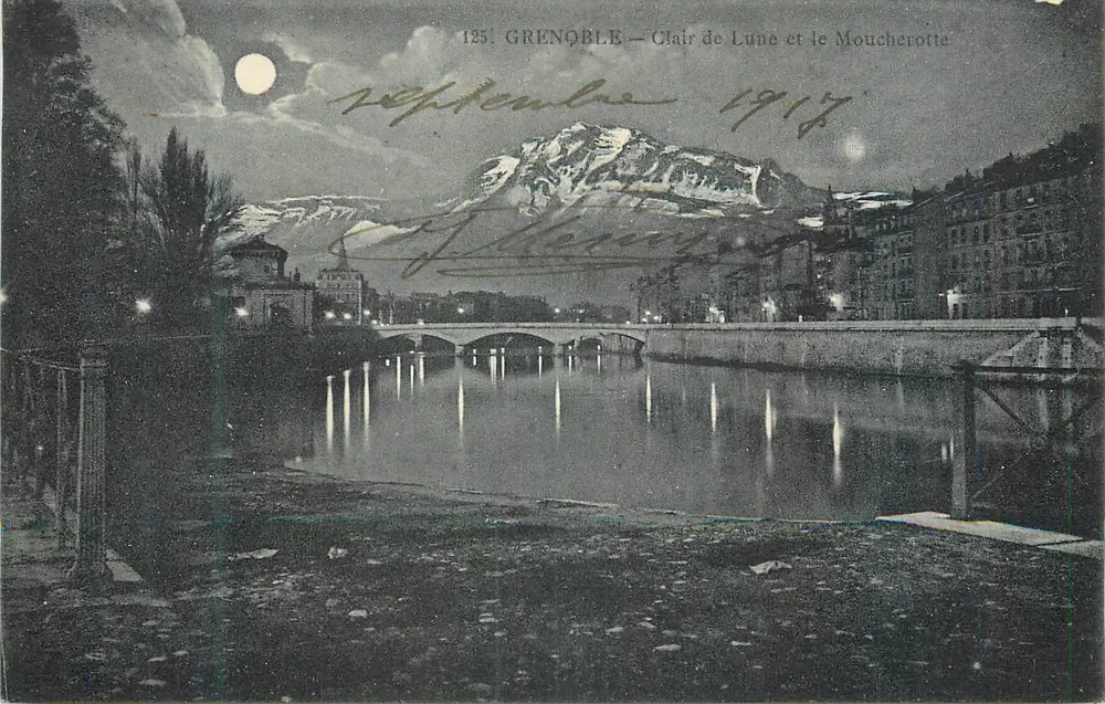Grenoble — Lua Cheia e o Mouche-Rotte — editor desconhecido, n° 125 - Frente