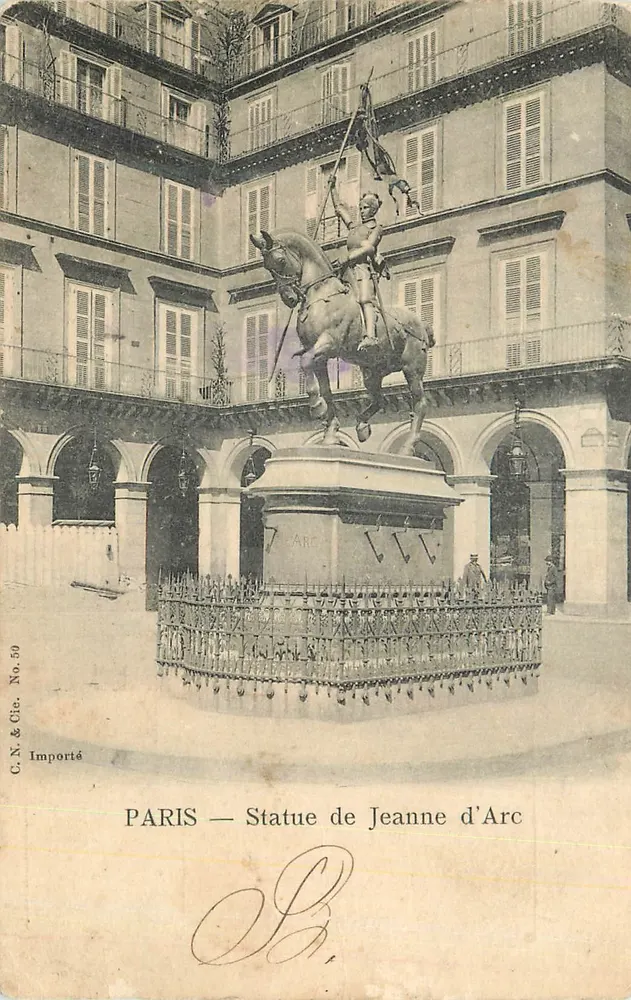 Paris — Estátua de Joana d'Arc — C.N. & Cie. No. 50 - Frente
