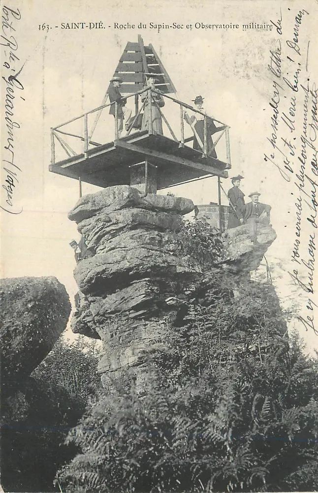 SAINT-DIÉ - Roche du Sapin-Sec und Militärobservatorium — Verleger P. Véron (Nr. 163) - Vorderseite
