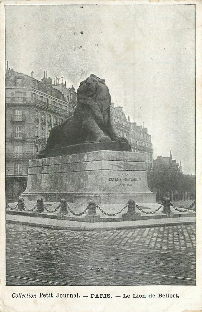 O Leão de Belfort — Paris — Coleção Petit Journal - Frente