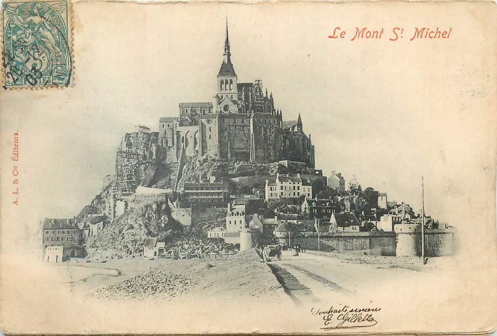 Monte Saint Michel — vista panorâmica — A. L. & Cie Éditeurs - Frente