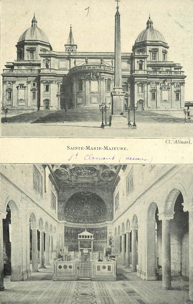 Santa Maria Maior — vista externa e interna — Cl. Alinari - Frente