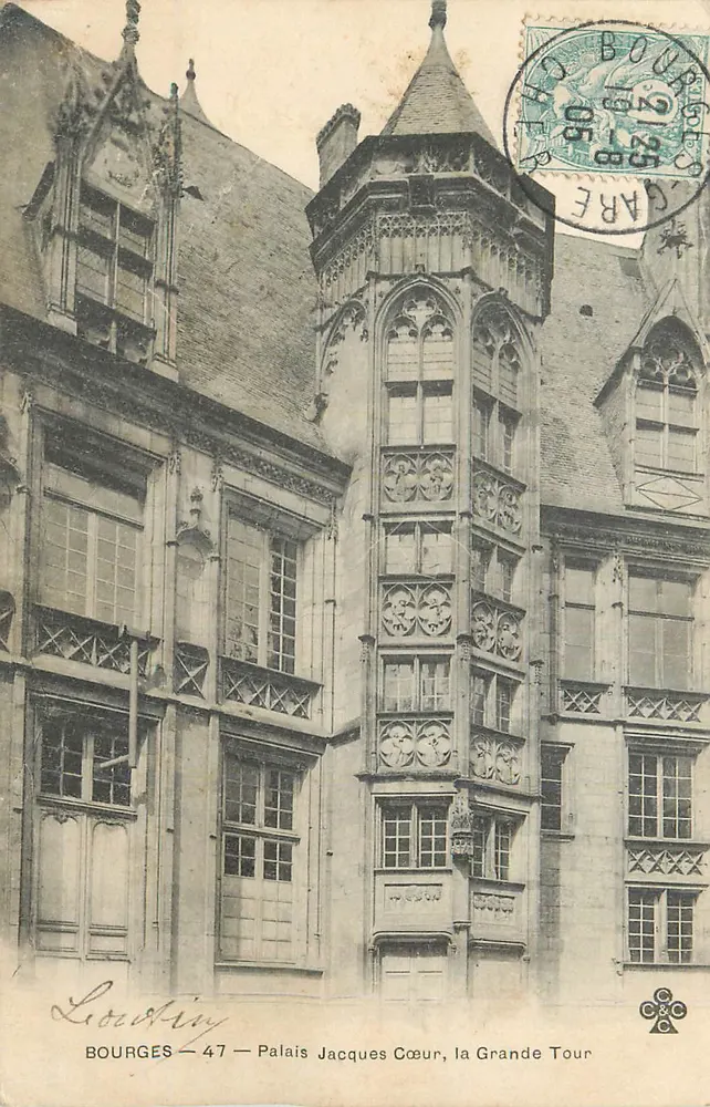 Bourges — Palast von Jacques Cœur, die Große Turm — Verlag Louwkin, Nr. 47 - Vorderseite