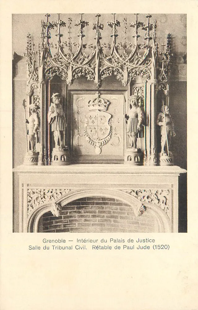 Grenoble — Innenraum des Palasts der Justiz. Altar von Paul Jude (1520) - Vorderseite