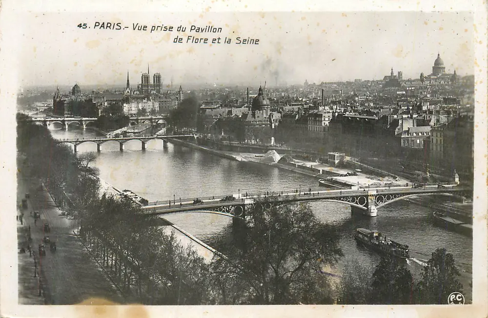 Paris — Ansicht vom Pavillon de Flore und der Seine — PC - Vorderseite