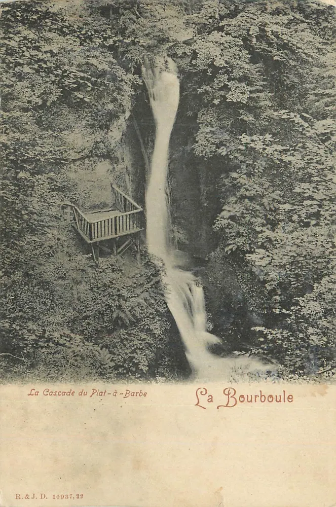 A Cascata do Plat-à-Barbe — La Bourboule — R.&J.D. 10937.22 - Frente