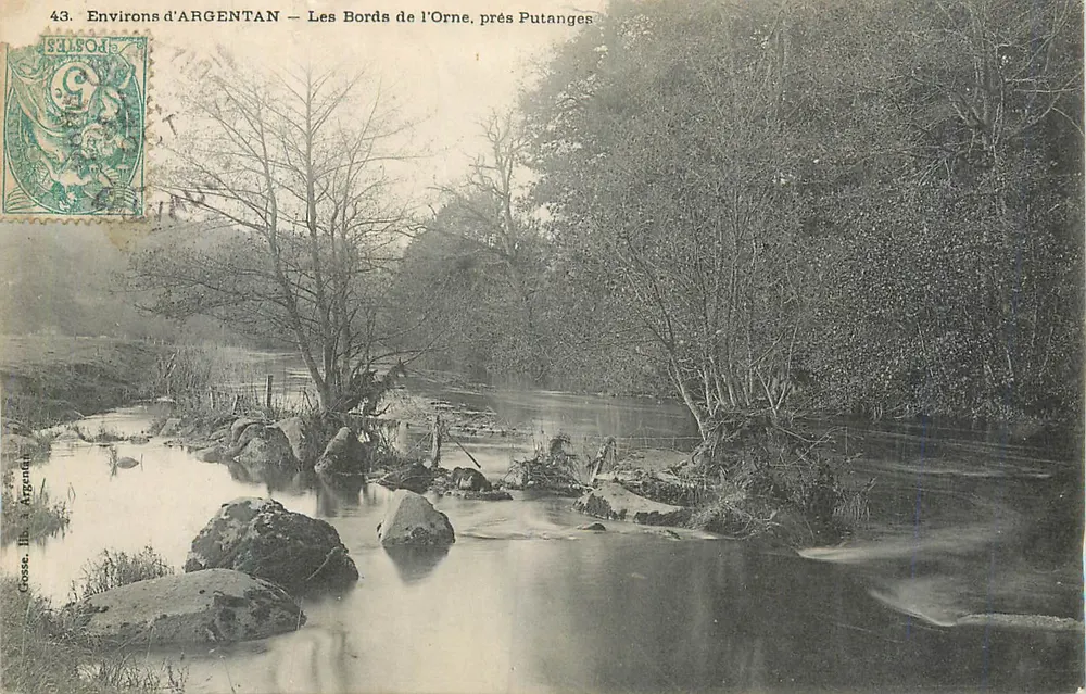 Arredores de ARGENTAN — As margens do Orne, perto de Putanges — Grosse, Ill. & Mygnenat - Frente