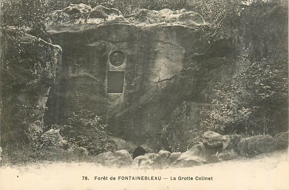Floresta de FONTAINEBLEAU — A Gruta Colinet - Frente