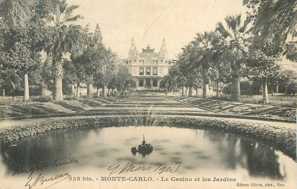 Monte-Carlo — Das Casino und die Gärten — Edition Gile'ta, Foto Nice - Vorderseite