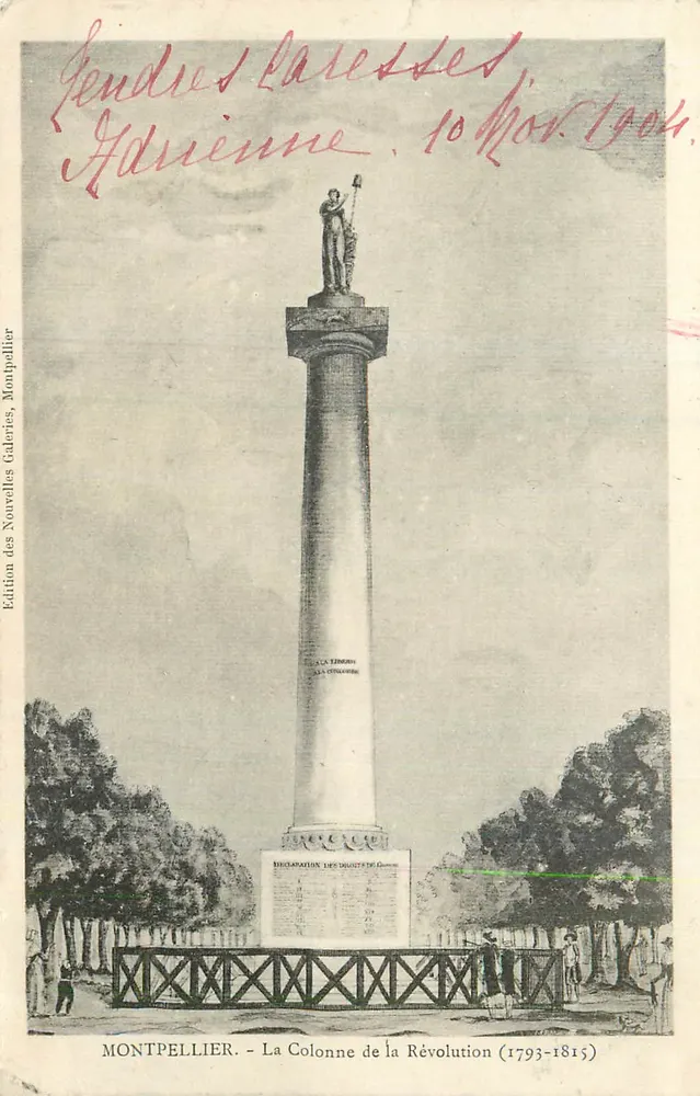 Montpellier — Säule der Revolution (1793-1815) — Edition des Nouvelles Galeries, Montpellier - Vorderseite