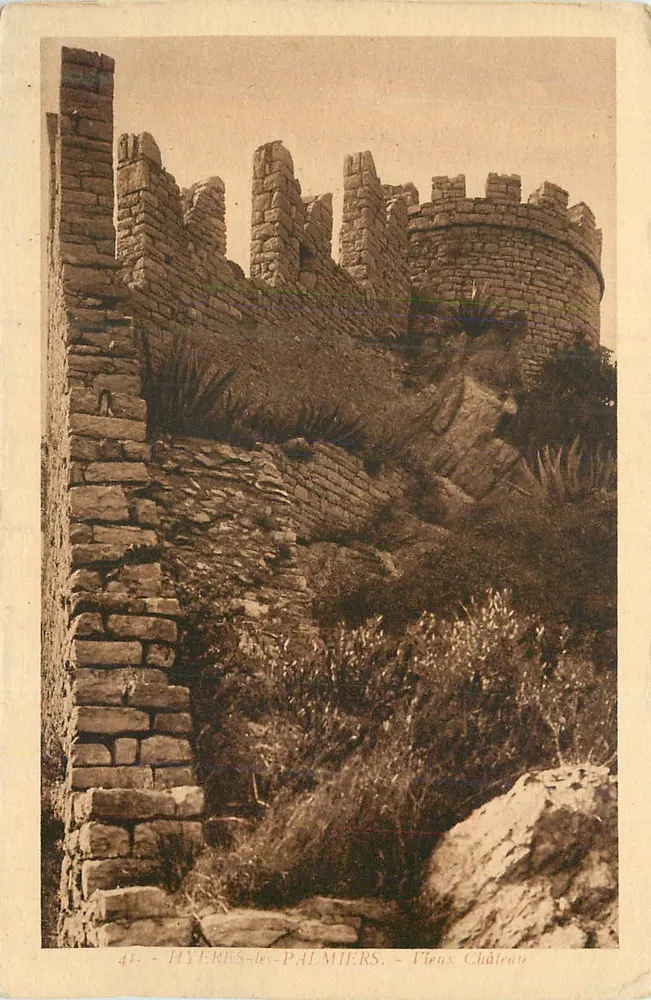 Hyères-les-Palmiers — Velho Castelo — editor desconhecido, n° 41 - Frente