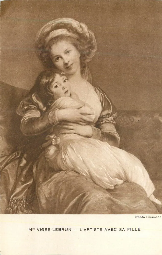 Mme Vigée-Lebrun — Die Künstlerin mit ihrer Tochter — Photo Giraudon - Vorderseite