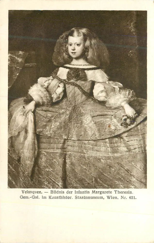 Porträt der Infanta Margarete Theresia — Velázquez — Museum für Kunst und Geschichte Wien, Nr. 621 - Vorderseite