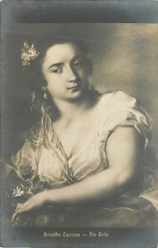 Rosalba Carriera — Die Erde. — Editor e número de série não legíveis. - Frente