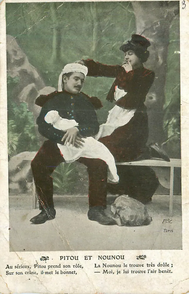 Pitou und Nounou — Paris — PSC - Vorderseite