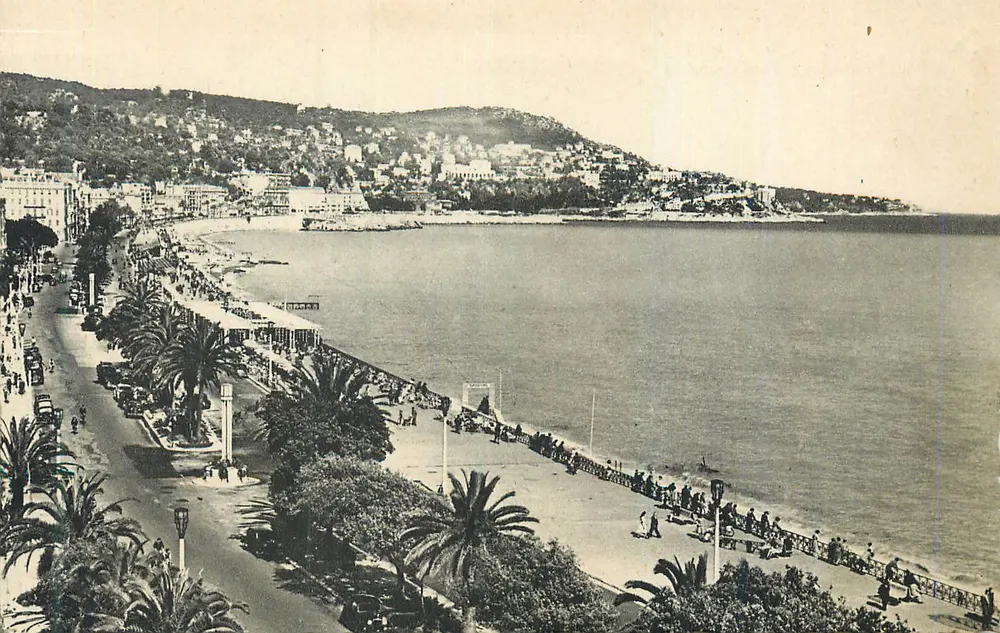 Vista da promenade des Anglais em Nice — editor não visível - Frente