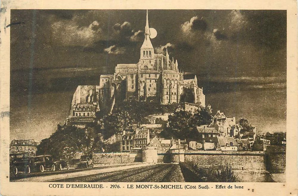 Mont-Saint-Michel (Südseite) — Mondlichteffekt — Cote d'Émeraude, n°2976 - Vorderseite