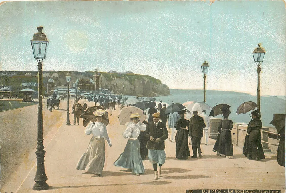 Dieppe — O Boulevard Marítimo — editor anônimo, número de série 36 - Frente