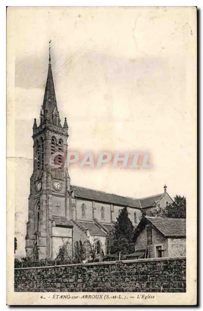 ÉTANG-sur-ARROUX (S.-st-L.) — A Igreja - Frente