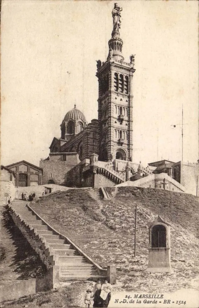 N.-D. de la Garde - Marseille — editor B&G, n° de série 1524 - Frente
