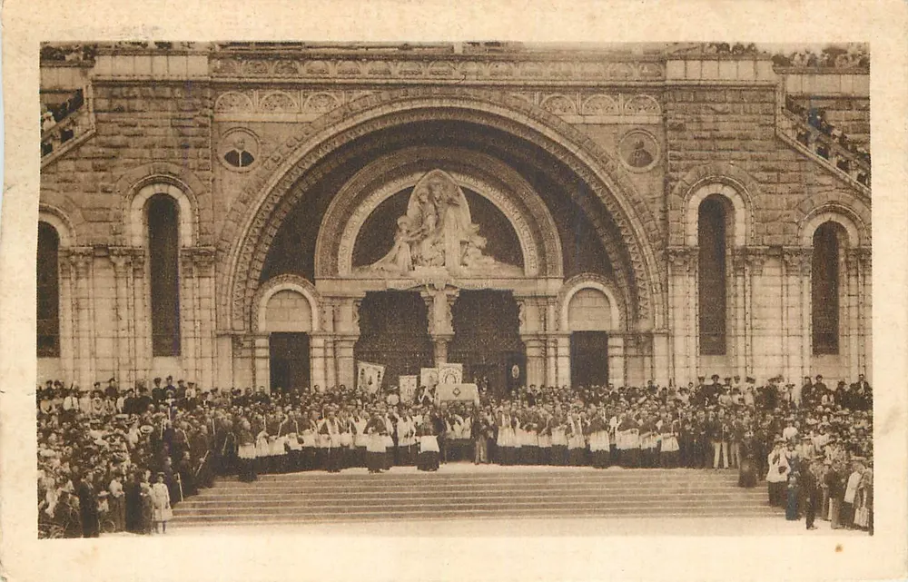 Basilika Notre-Dame du Rosaire de Laeken — religiöse Prozession — unbekannter Verleger - Vorderseite