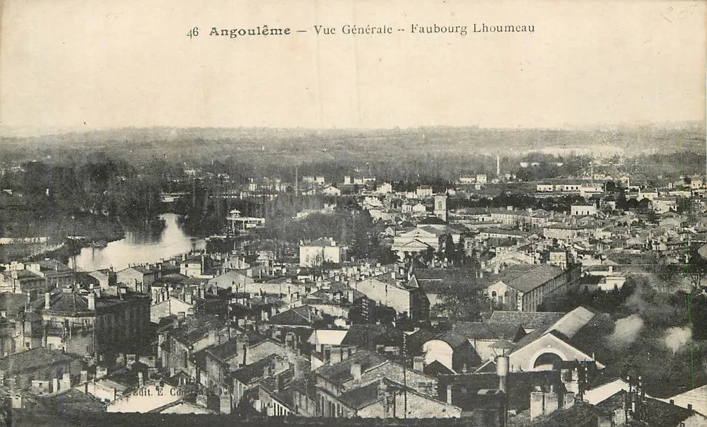 Angoulême — Allgemeiner Blick — Faubourg Lhoumeau — Edit. E. Cornu - Vorderseite
