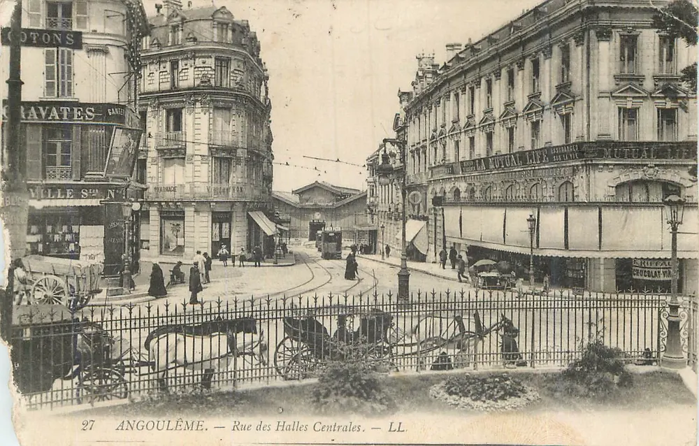Angoulême — Rue des Halles Centrales — éditeur LL, n° 27 - Frente