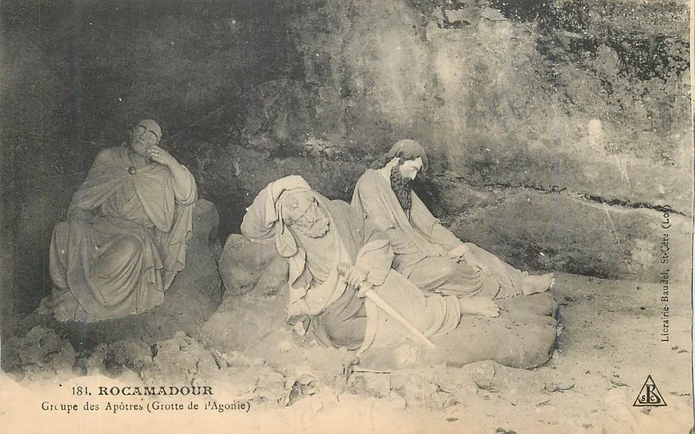 Rocamadour — Gruppe der Apostel (Grotte de l'Agonie) — Librairie Baudel, St-Cère (Lot) - Vorderseite