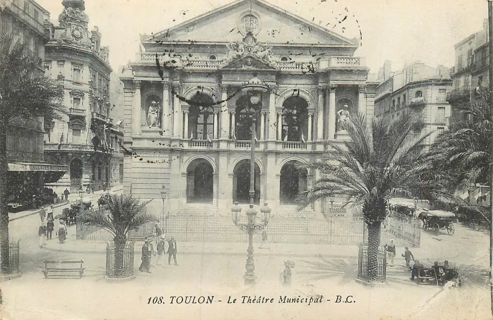 Toulon — Le Théâtre Municipal — éditeur B.C. n° 108 - Vorderseite