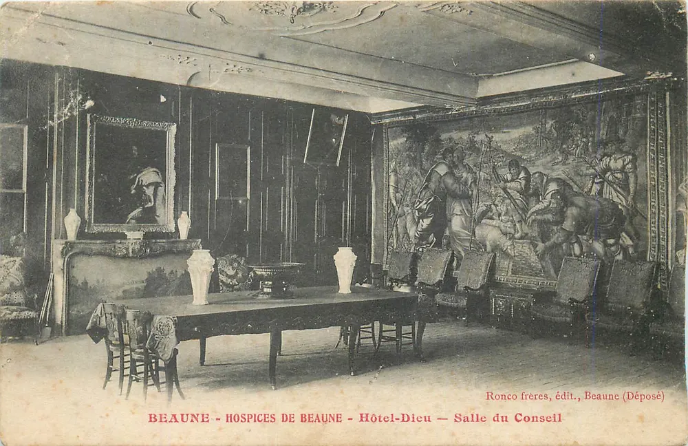 Beaune - Hospices de Beaune - Hôtel-Dieu - Salle du Conseil — Ronco frères, editor, Beaune (Depositado) - Frente