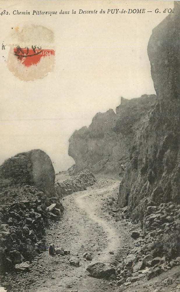 Pittorescher Weg in der Abfahrt des PUY-de-DOME — G. d'O. - Vorderseite