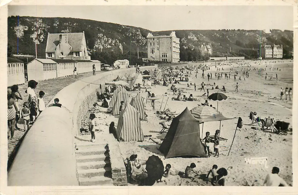 Praia de Weymouth — vista animada — editor WETON, número de série não visível - Frente