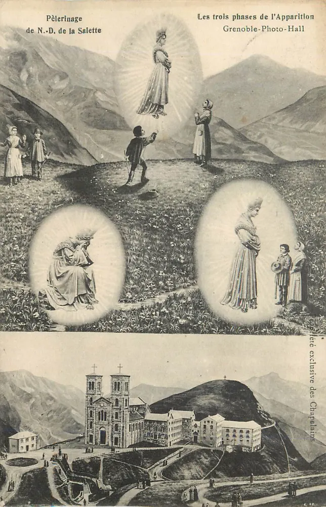 Erscheinung der Jungfrau von La Salette — Die drei Phasen der Erscheinung — Grenoble-Photo-Hall - Vorderseite