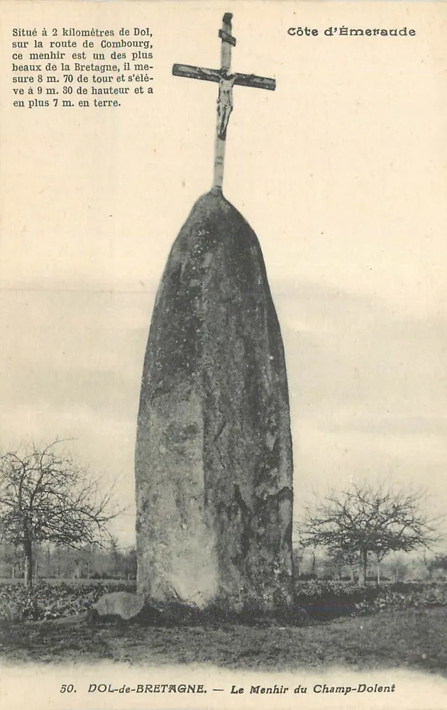 Der Menhir du Champ-Dolent — Emerald Coast — Dol-de-Bretagne - Vorderseite
