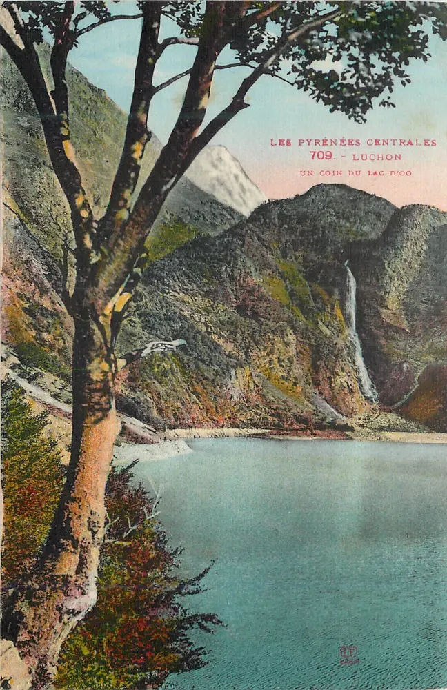 Zentrale Pyrenäen - Luchon - Ein Eckbereich des Sees D'oo - Vorderseite