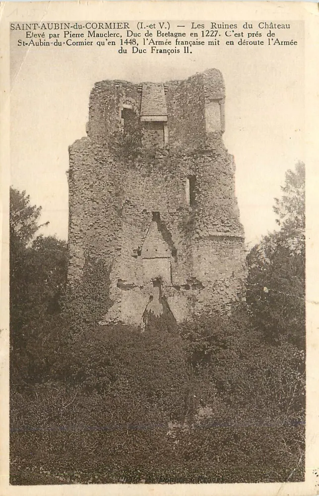 Saint-Aubin-du-Cormier — Ruinen des Schlosses — Verleger P. Baudry, Nr. 148 - Vorderseite