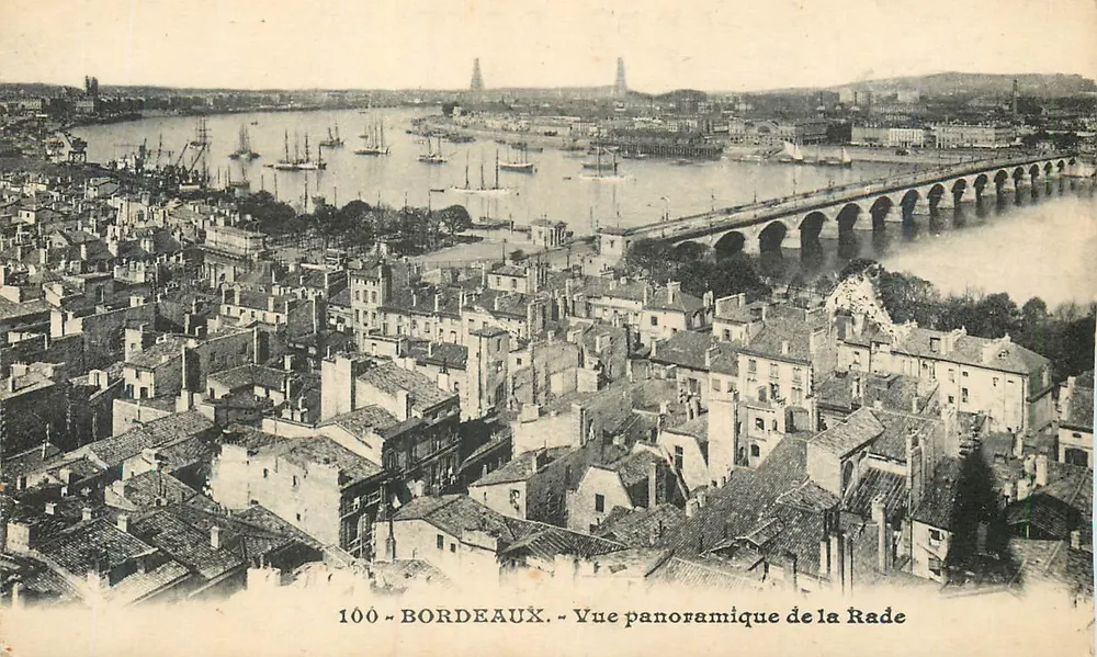 Bordeaux — Vista panorâmica da Rade — editor não visível, número de série 100 - Frente