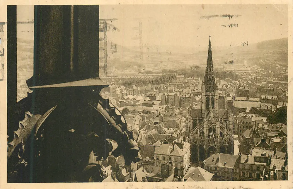 Ansicht der Stadt Metz — von der Kathedrale — unbekannter Verlag - Vorderseite