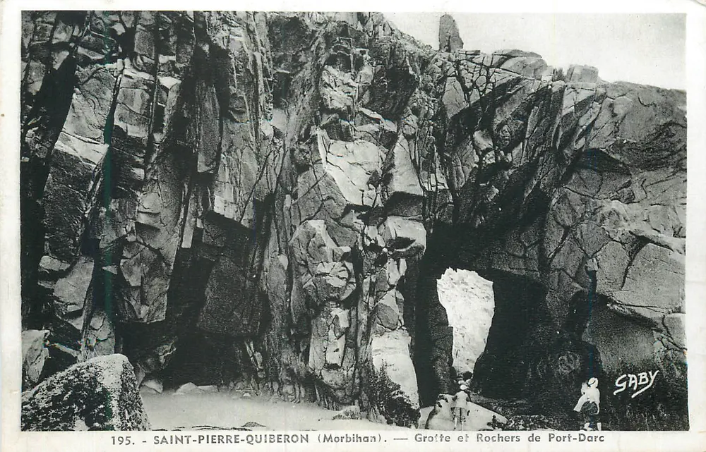 Saint-Pierre-Quiberon (Morbihan) — Höhle und Felsen von Port-Darc — Saby - Vorderseite