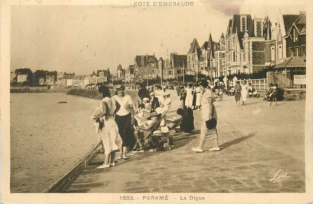Côte d'Émeraude — Paramé — La Digue — editor Loïc, n° 1553 - Frente