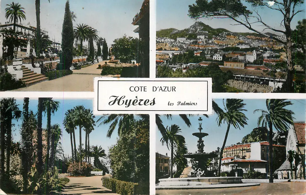 Hyères les Palmiers — Côte d'Azur — vista panorâmica e jardim - Frente