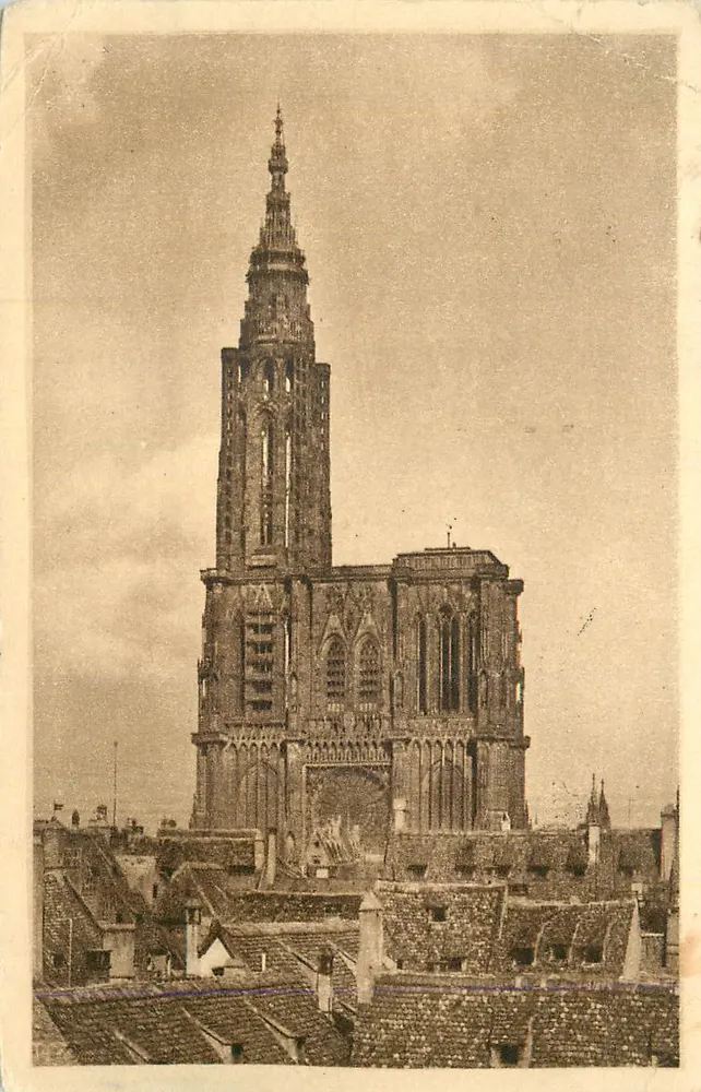 Catedral de Nossa Senhora de Rouen — vista dos telhados — editor não identificado - Frente