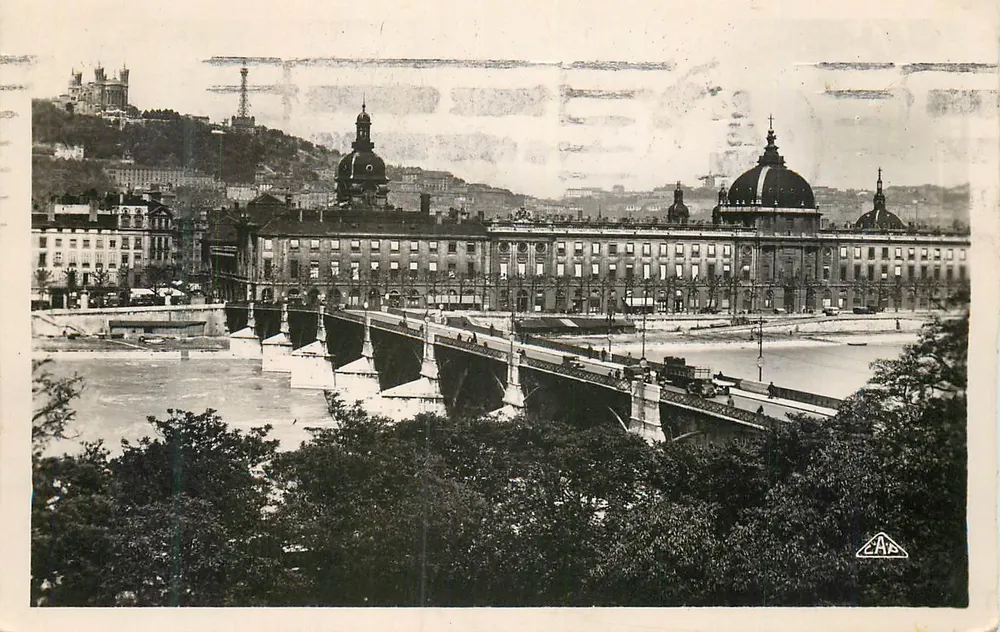 Ausblick auf Lyon — Brücke Guillotière und private Villen — C.A.P. Nr. 103 - Vorderseite