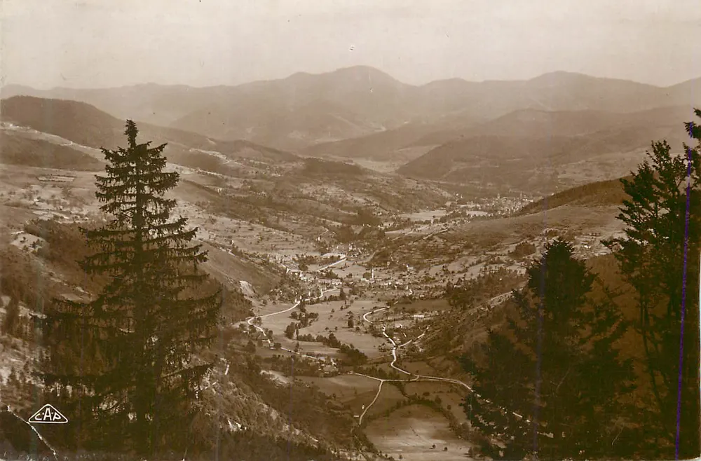 Panoramablick auf ein Bergtal — C.A.P. — n° 12345 - Vorderseite