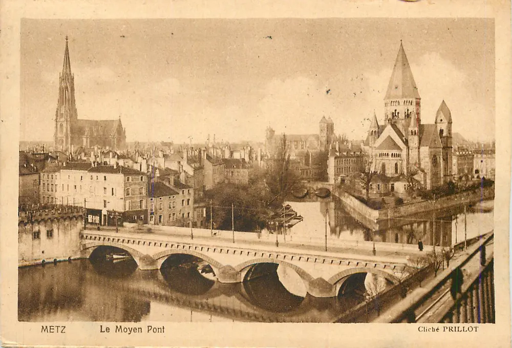 Metz — O Meio Ponte — Cliché PRILLLOT - Frente