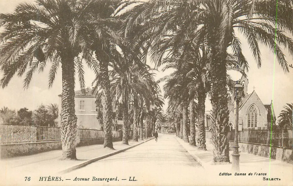 Hyères — Avenida Beauregard — Edição Dames de France SELECTA - Frente
