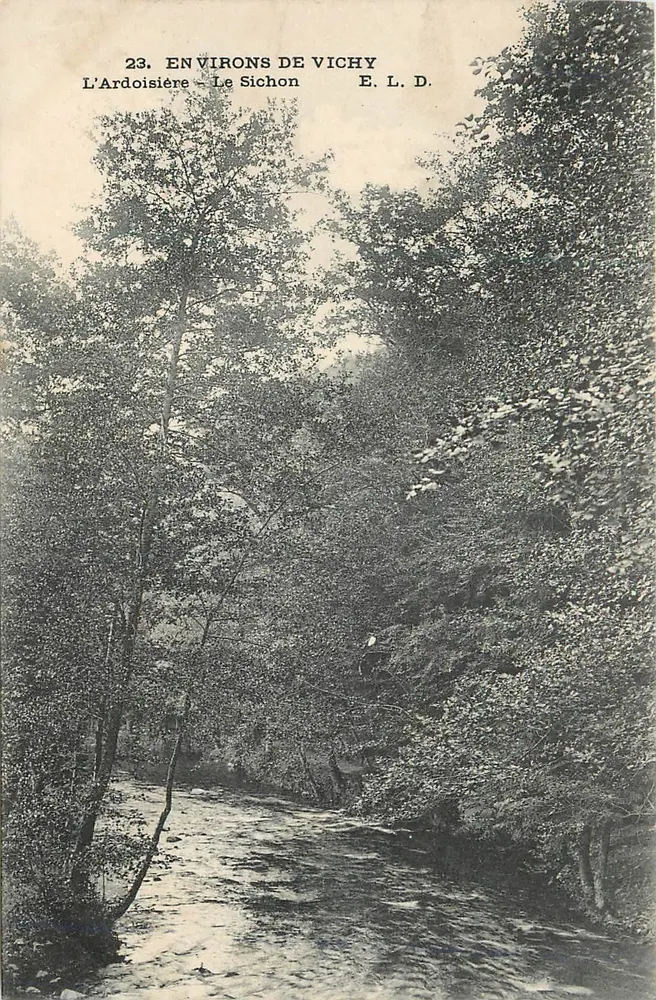 Die Schiefergrube — Der Sichon — Umgebung von Vichy — E. L. D. - Vorderseite